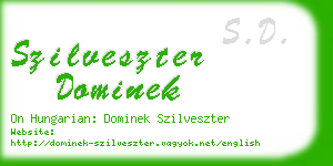 szilveszter dominek business card